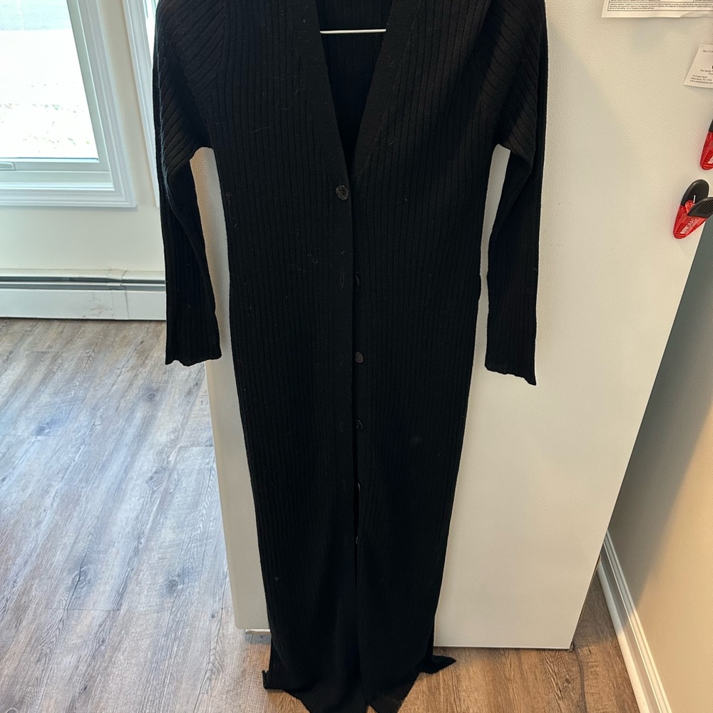 Express Ribbed Knit Long Duster / Open Cardigan